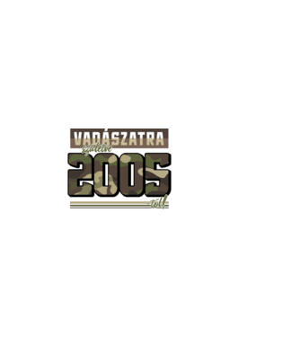 Vadászatra születve 2005-től! minta sötétkék pólón