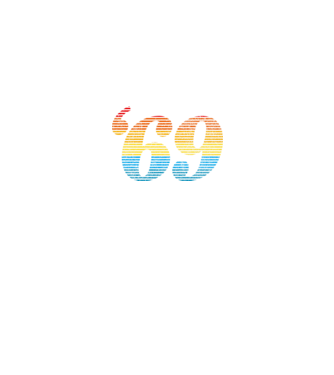 Retro születésnap 1969 minta fekete pólón
