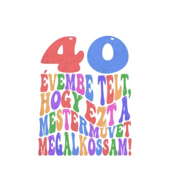 Mestermű megalkotása 40 minta fekete pólón