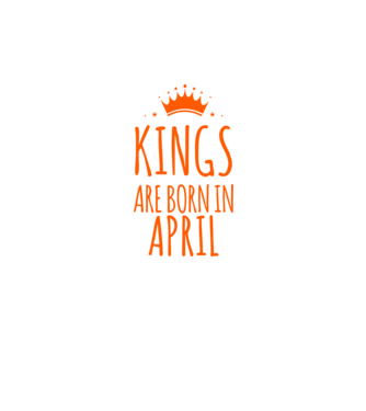 Kings are born in - April minta fekete pólón