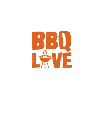 BBQ LOVE minta farmerkék pólón