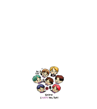 BTS chibi minta világos rózsaszín pólón