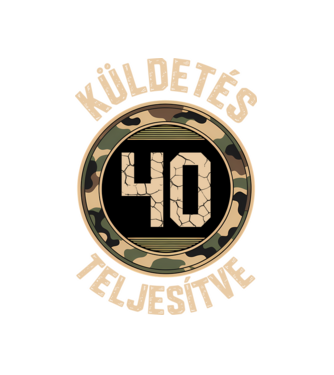 Küldetés teljesítve 40 minta fekete pólón