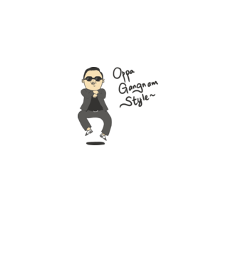 Oppa Gangnam Style minta fehér pólón