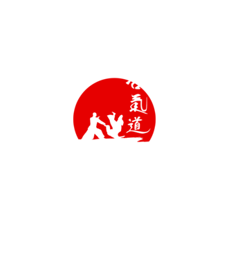 aikido-siluet-sun-2color minta fekete pólón