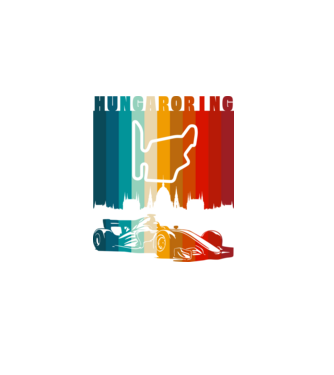 Hungaroring colorful minta fekete pólón