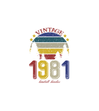 vintage_limitált kiadás 1981 minta fehér pólón