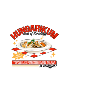 Hortobágyi palacsinta Hungarikum minta fekete pólón