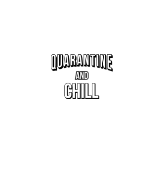 Quarantine and chill minta fekete pólón