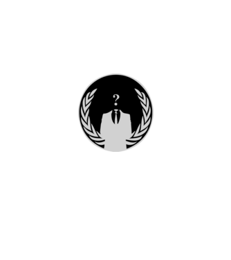 Anonymous minta fekete pólón