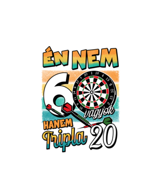 Darts Szülinap 60 éves minta fehér pólón
