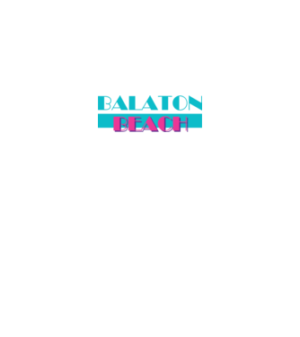 Balaton beach Miami style minta fekete pólón