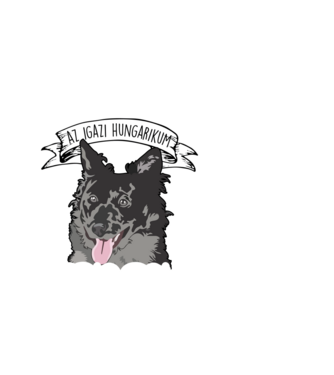 Hungarikum kutyáink mudi minta fehér pólón