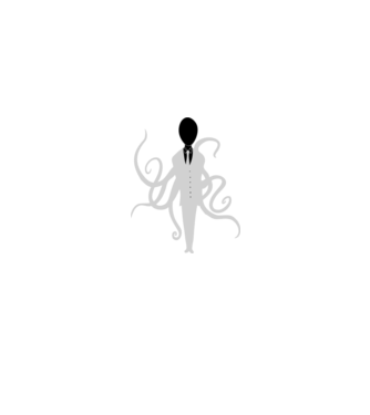 slenderman minta fekete pólón
