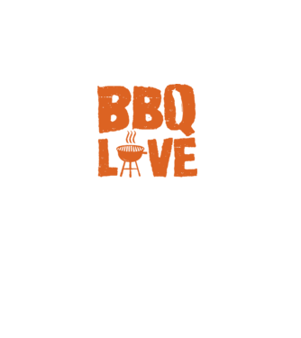 BBQ LOVE minta fekete pólón