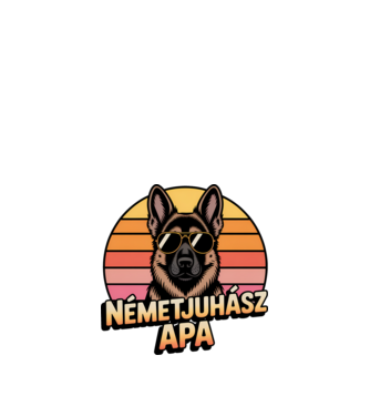 Németjuhász Apa minta fehér pólón