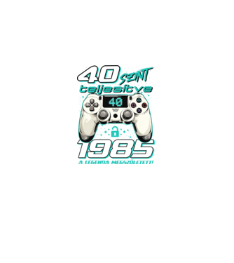 Gamer szülinap 40 éves minta fekete pólón