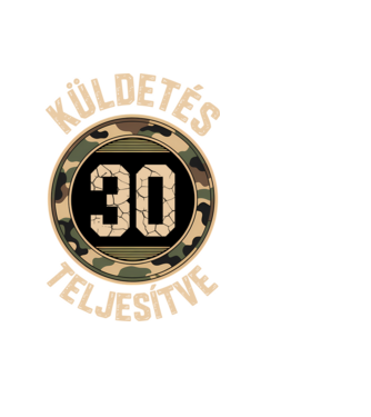 Küldetés teljesítve 30 minta fekete pólón