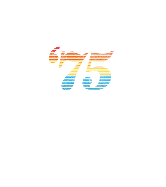 Retro születésnap 1975 minta almazöld pólón