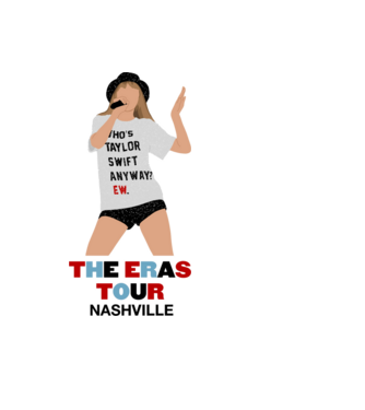 Taylor Swift The Eras Tour Nashville 2 minta fekete pólón