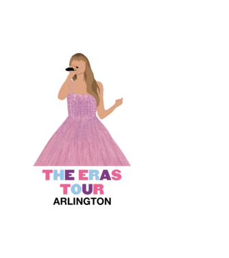 Taylor Swift The Eras Tour Arlington minta fehér pólón