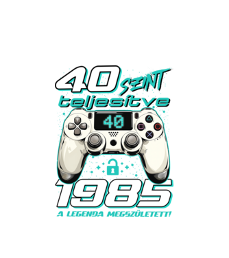 Gamer szülinap 40 éves minta fehér pólón