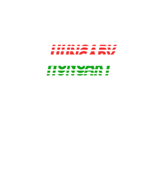 Hungary felirat szurkolói póló minta fekete pólón