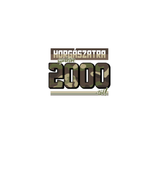 Horgászatra születve - 2000 minta fekete pólón