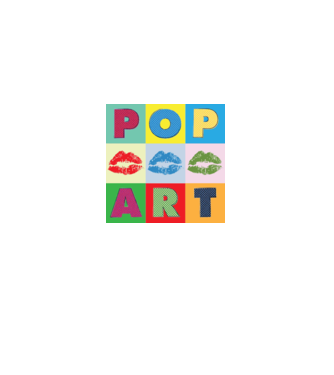 pop art minta fehér pólón