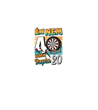 Darts Szülinap 40 éves minta fekete pólón