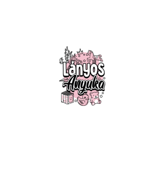 Lányos anyuka minta szürke pólón
