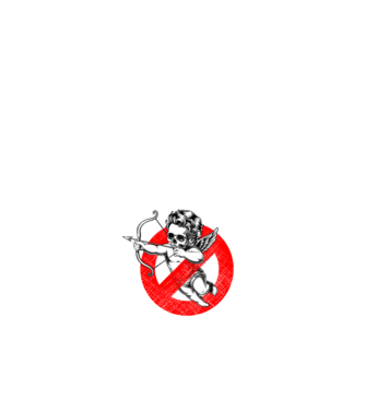 Anti Valentines Club fehér minta fehér pólón