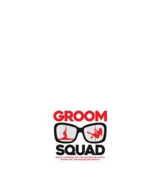 Groom Squad Sunglass minta világos rózsaszín pólón
