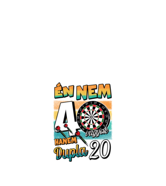 Darts Szülinap 40 éves minta fekete pólón