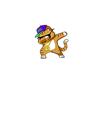 Cool Cat DAB minta sötétkék pólón
