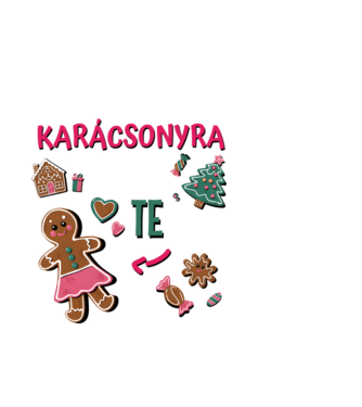 Minden, amit karácsonyra akarok TE vagy férfi fekete pólóra minta fehér pólón