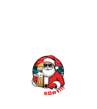 Ho ho hozz még sört karácsonyi fekete pólóra minta fehér pólón