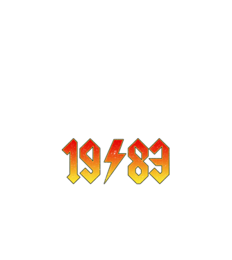 megszületik egy legenda 1983 SZEPTEMBER minta fekete pólón