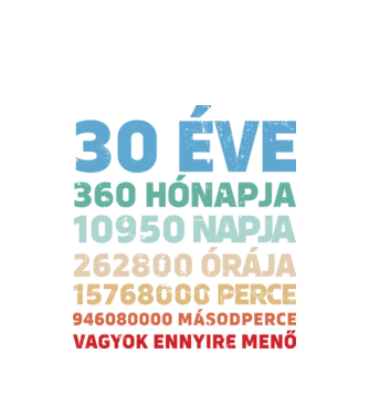30 éve vagyok ennyire menő minta fehér pólón