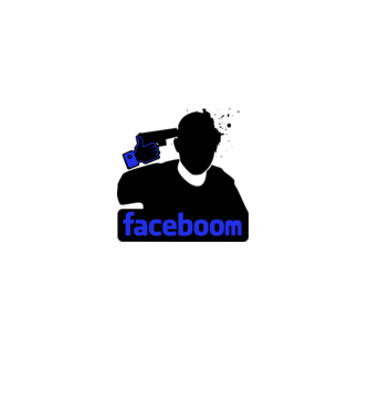 Faceboom minta fehér pólón