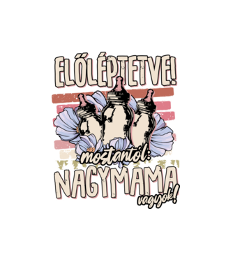 Előléptetve mama minta fehér pólón