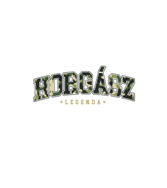 Horgász Legenda minta homokszín pólón