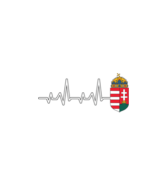 Címer heartbeat minta fehér pólón