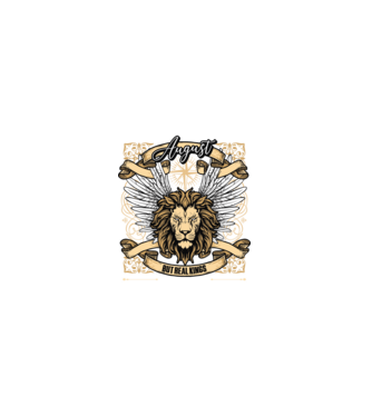KINGS ARE BORN 2015 - AUGUSZTUS minta fekete pólón
