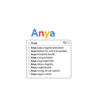Google keresés ANYA minta fekete pólón