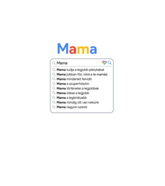 Google keresés MAMA minta fekete pólón