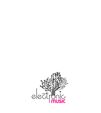 Electronic Music minta világos rózsaszín pólón