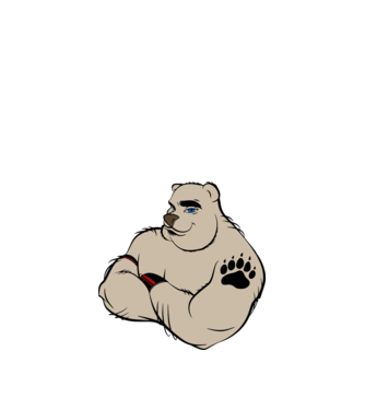 Bear Face Tatto - Color minta narancssárga pólón