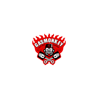 Gas Monkey minta fehér pólón
