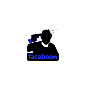 Faceboom minta fehér pólón